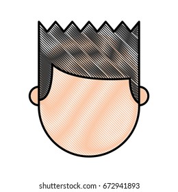 young man head avatar character