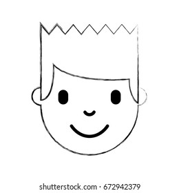 young man head avatar character