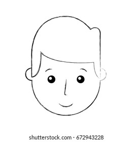 young man head avatar character