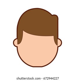 young man head avatar character