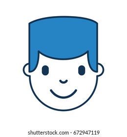 young man head avatar character