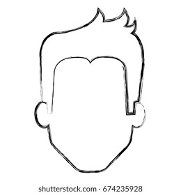 young man head avatar character