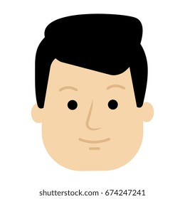 young man head avatar character