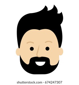young man head avatar character