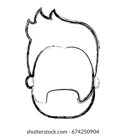 young man head avatar character