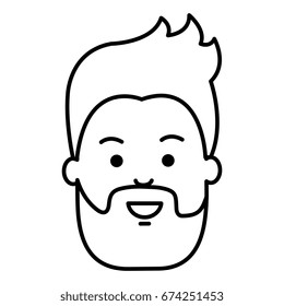 young man head avatar character