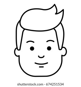 young man head avatar character