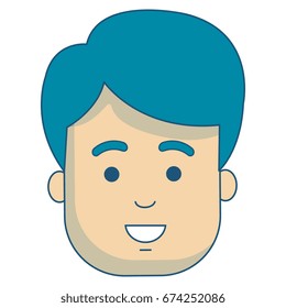young man head avatar character