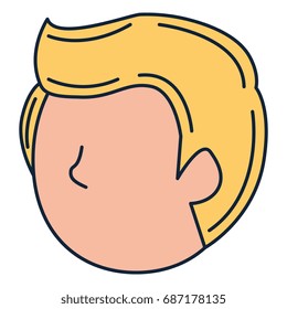 young man head avatar character