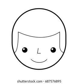 young man head avatar character