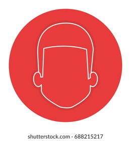 young man head avatar character