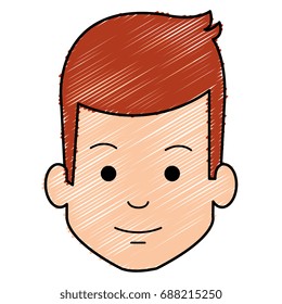 young man head avatar character