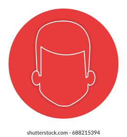 young man head avatar character