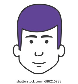 young man head avatar character