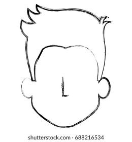 young man head avatar character
