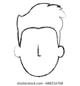 young man head avatar character