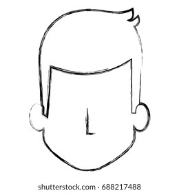 young man head avatar character