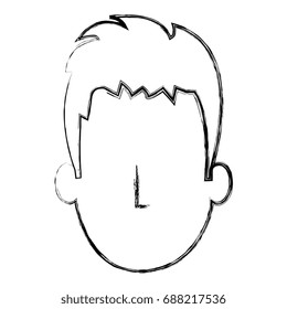 young man head avatar character