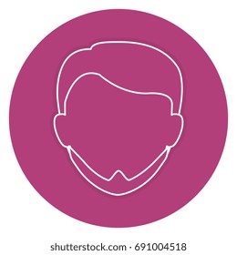 young man head avatar character