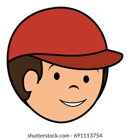 young man head avatar character