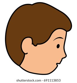 young man head avatar character