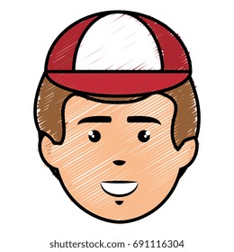 young man head avatar character