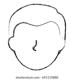 young man head avatar character