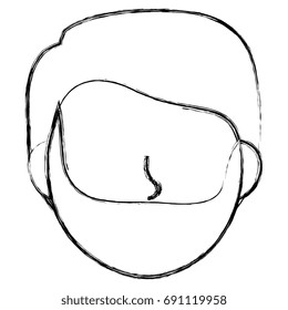 young man head avatar character