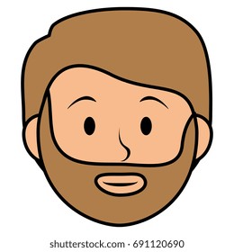 young man head avatar character