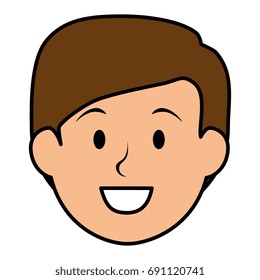 young man head avatar character
