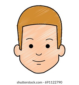 young man head avatar character
