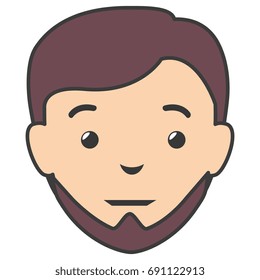 young man head avatar character