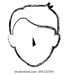 young man head avatar character