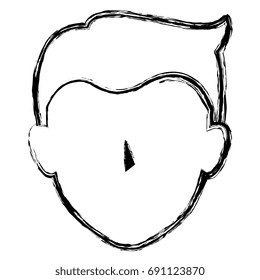 young man head avatar character