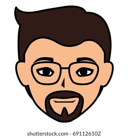 young man head avatar character