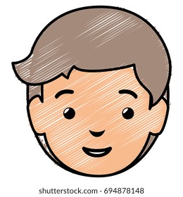 young man head avatar character