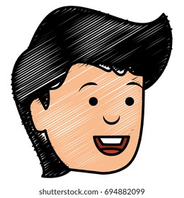 young man head avatar character
