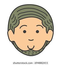young man head avatar character