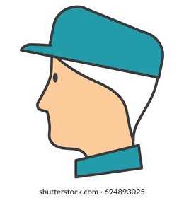 young man head avatar character