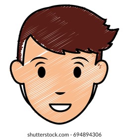 young man head avatar character