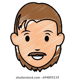 young man head avatar character