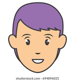 young man head avatar character