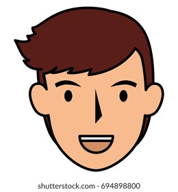 young man head avatar character