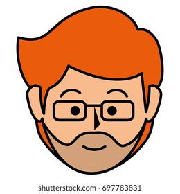 young man head avatar character