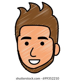 young man head avatar character