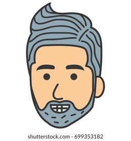 young man head avatar character