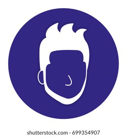 young man head avatar character