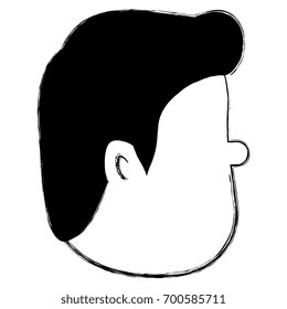 young man head avatar character