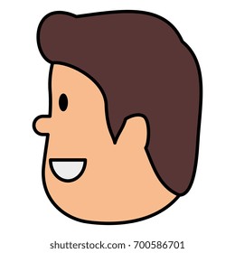 young man head avatar character