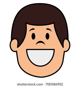 young man head avatar character